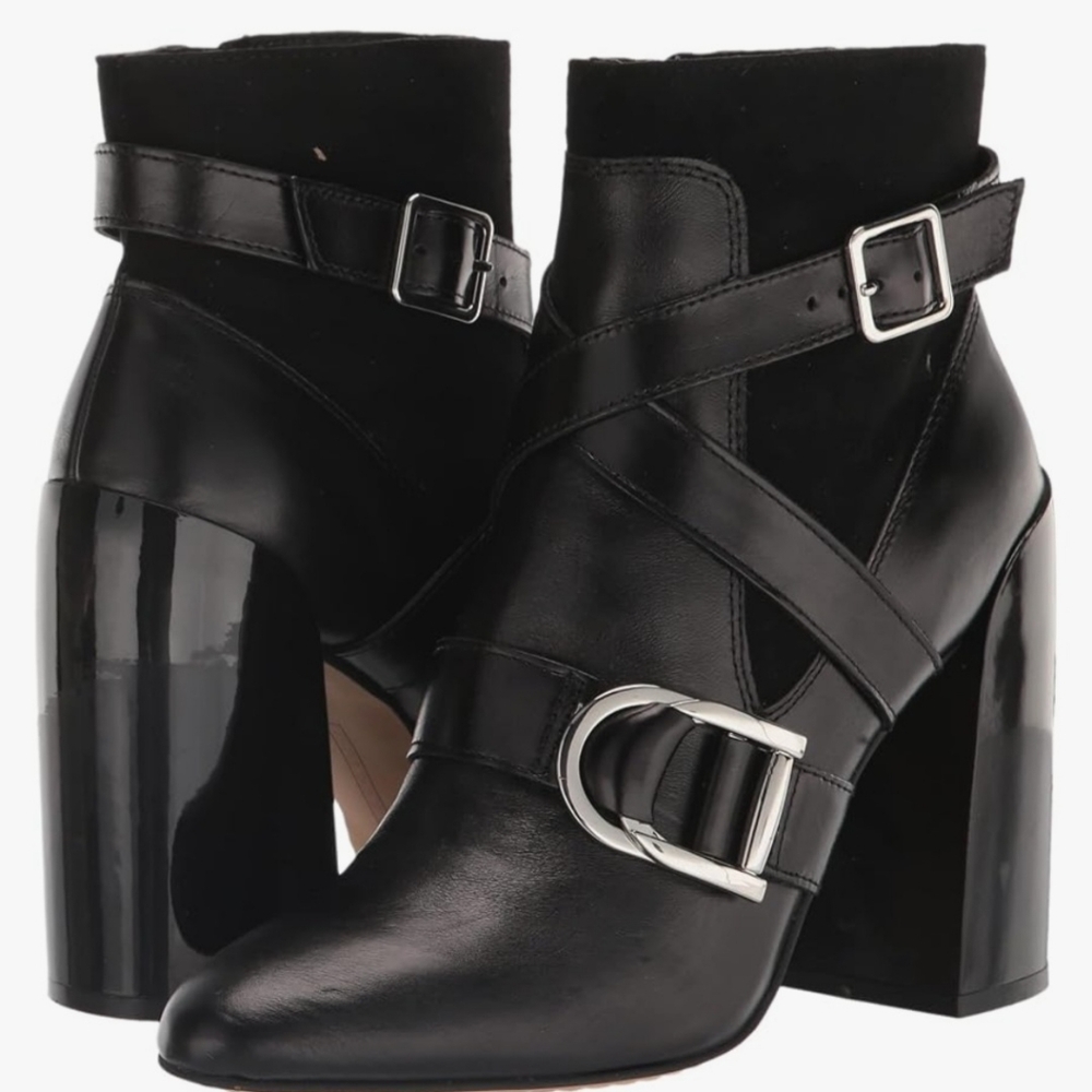 Vince Camuto Erillie Moto Leather Heeled Boot